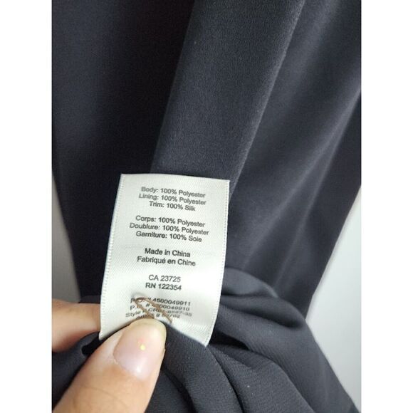 Wilfred by Aritzia "Japanese Fabric" Black Sleeveless A-Line Midi Dress Small - Picture 11 of 11